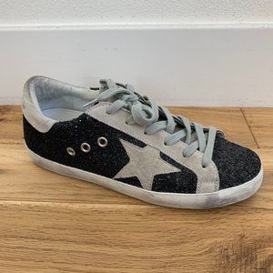 Golden Goose Black Glitter Superstar Sneaker Size 7